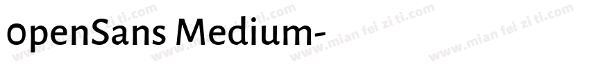 0penSans Medium字体转换